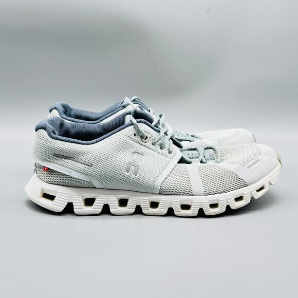 On Shoes Womens 7.5 White Blue Cloud CloudTec Swiss Engineering Running Sneakers - Picture 1 of 10